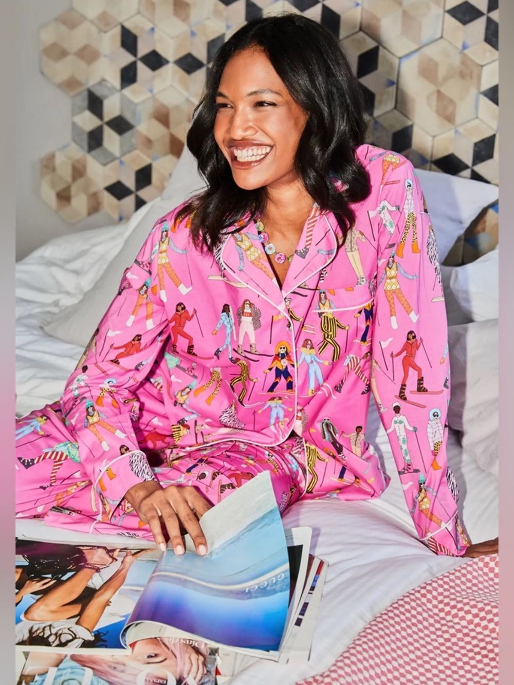 Karen Mabon Apres Ski Long Sleeve Pajama Set NWT